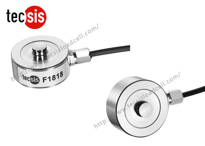 Tipo micro célula del botón de carga con el acero inoxidable, sensor 100kg de la célula de carga del indicador de tensión